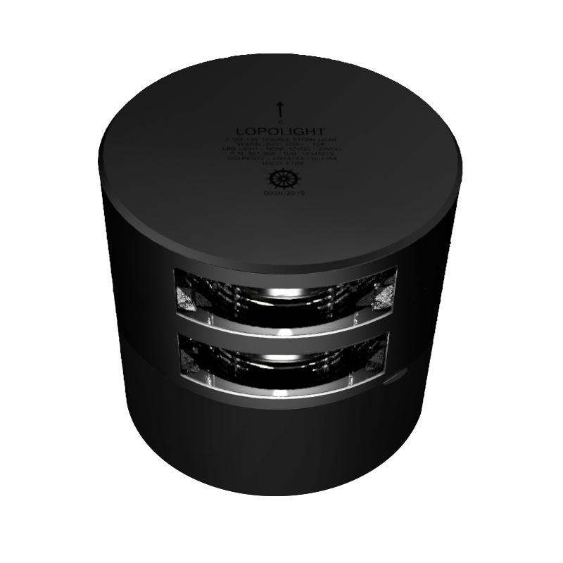 2nm 135° White, dbl stern, black anodized 2nm 135° White, dbl stern, black anodized